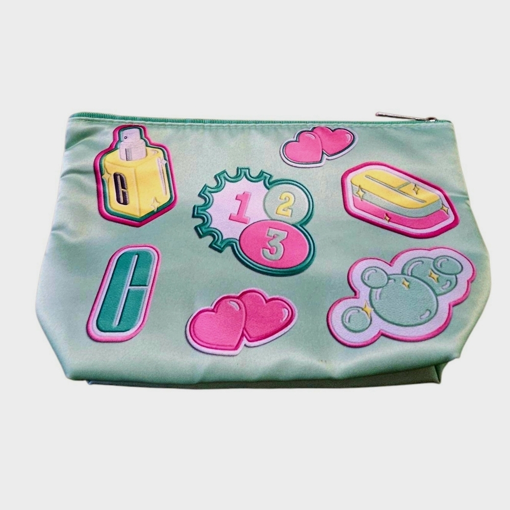 Clinique Makeup Bag Green 9.5" × 6.5"